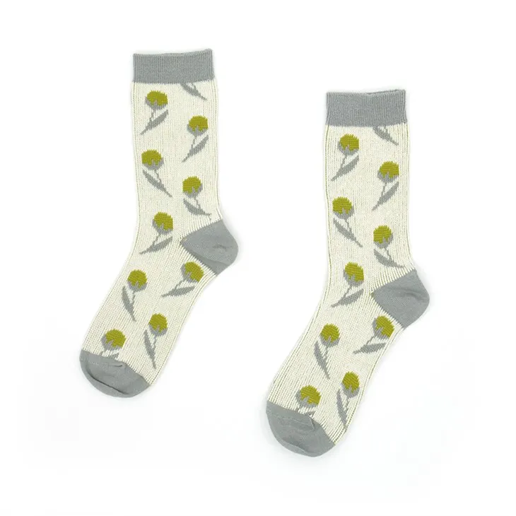 कढ़ाई सूती मोजे