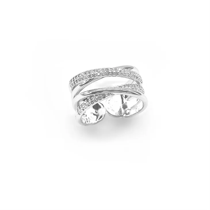 सिल्वर कॉइल ब्रश्ड रिंग्स